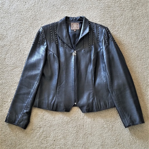 Double D Ranch Jackets & Blazers - Double D Ranch Studded Leather Jacket